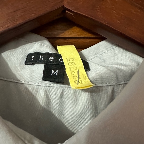 Theory light grey button down - Picture 2 of 2